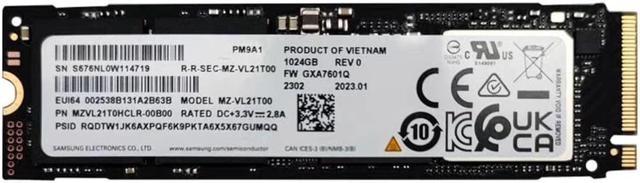SAMSUNG PM9A1 SSD 2To M.2 NVMe PCIe 4.0 - Bulk - CARON Informatique - Calais