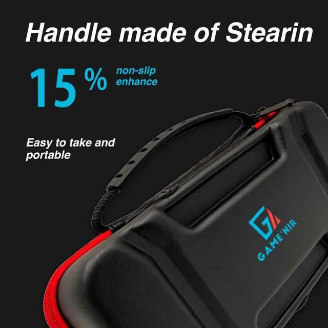 Alt view image 6 of 7 - GAME'NIR Hard Carrying Case with Playstand for Nintendo Switch, Nintendo Switch lite, Switch Accessories, NS Switch Console, Joy con, Switch Games, Hard Drive Storage Case, Switch Charger, Holder