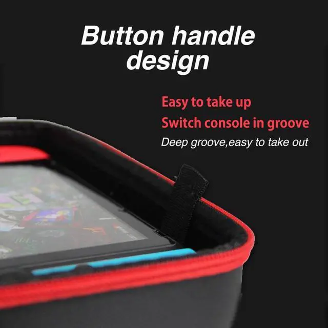 Alt view image 7 of 7 - GAME'NIR Hard Carrying Case with Playstand for Nintendo Switch, Nintendo Switch lite, Switch Accessories, NS Switch Console, Joy con, Switch Games, Hard Drive Storage Case, Switch Charger, Holder