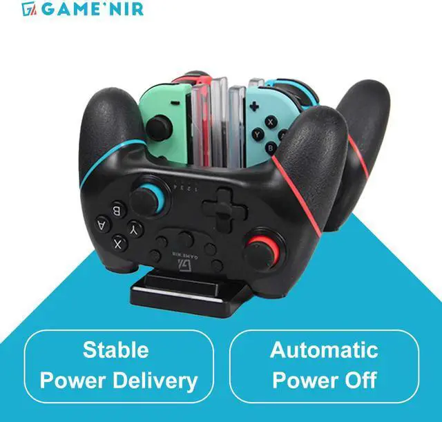 Alt view image 3 of 6 - GAME’NIR Controller Charger Dock MAX for Nintendo Switch, Nintendo Switch OLED, Nintendo Switch lite, Gamepad Dock Station, Joy con, NS Pro Controller, Switch Accessories, Gameing PC, Steam Controller