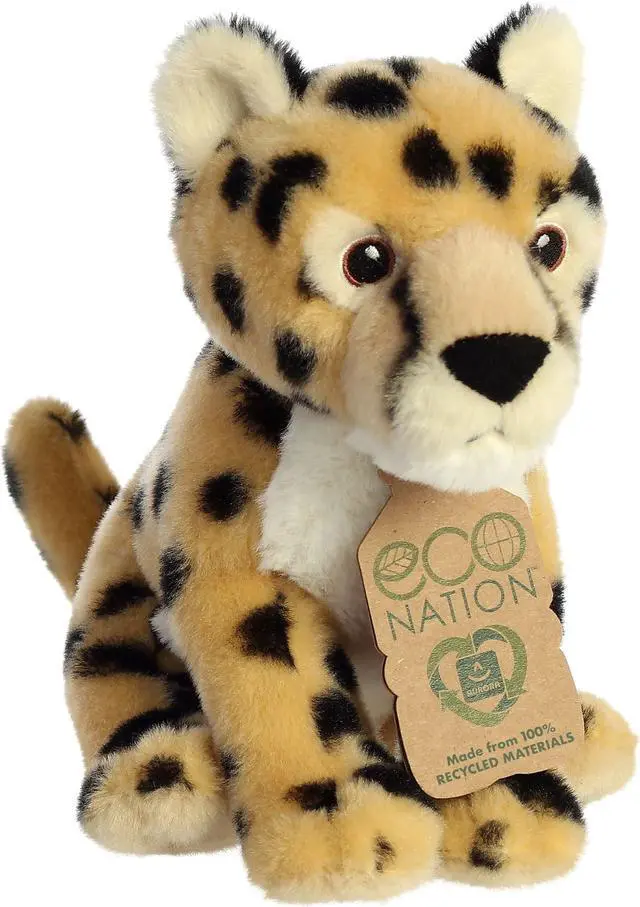 Alt view image 2 of 7 - Aurora® - Small Gold Eco Nation - 9" Cheetah - Eco-Friendly Stuffed Animal