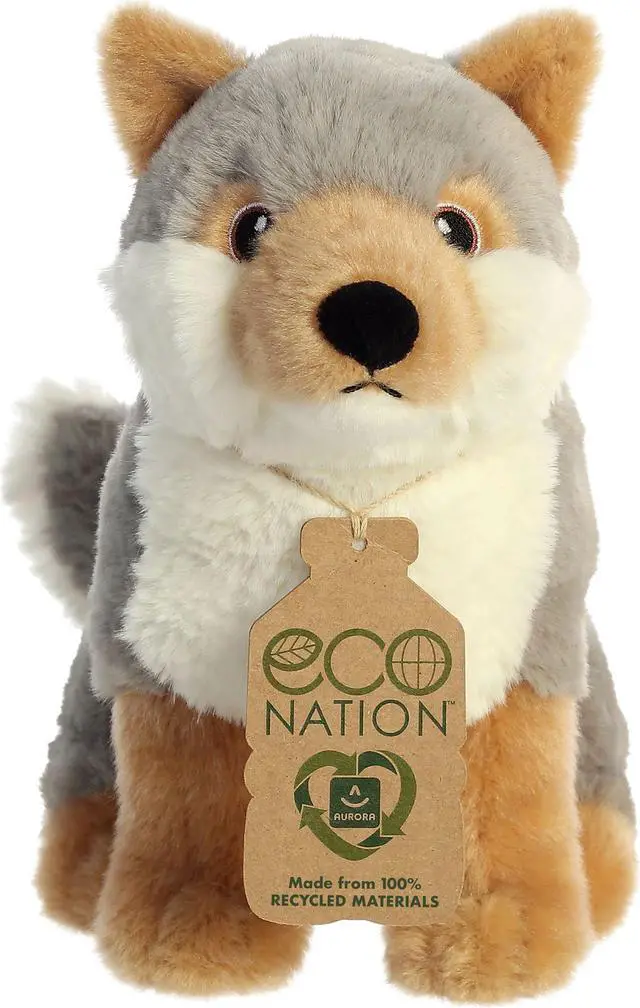 Main image of Aurora® - Medium Gray Eco Nation - 9.5" Wolf - Eco-Friendly Stuffed Animal