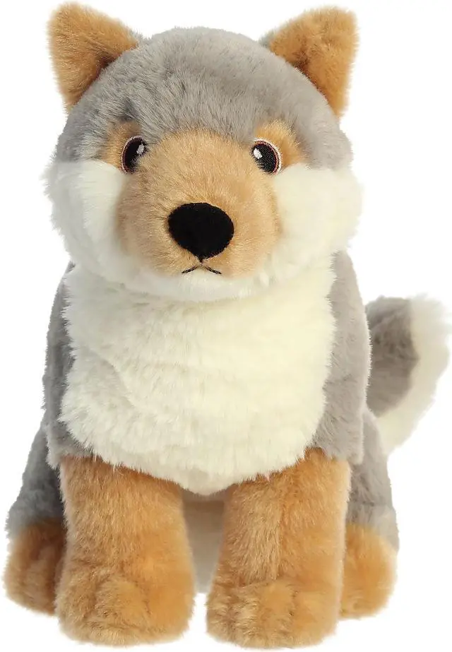 Alt view image 3 of 7 - Aurora® - Medium Gray Eco Nation - 9.5" Wolf - Eco-Friendly Stuffed Animal