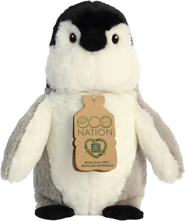 Main image of Aurora® - Medium Gray Eco Nation - 9.5" Penguin - Eco-Friendly Stuffed Animal