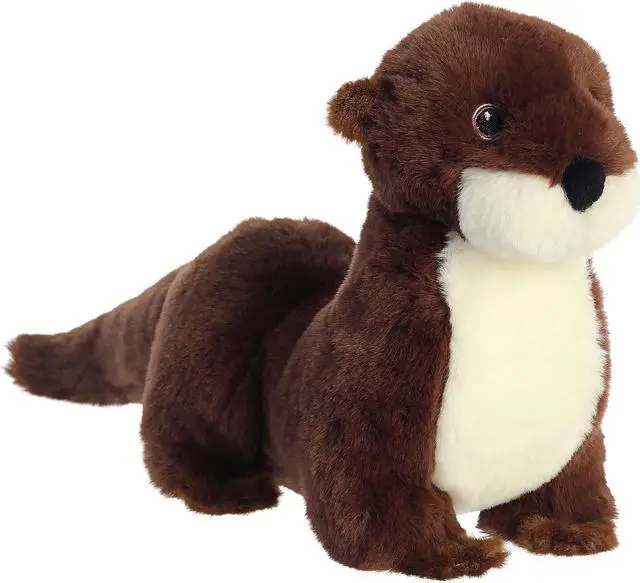 Alt view image 4 of 7 - Aurora® - Large Brown Eco Nation - 13.5" River Otter - Eco-Friendly Stuffed Animal