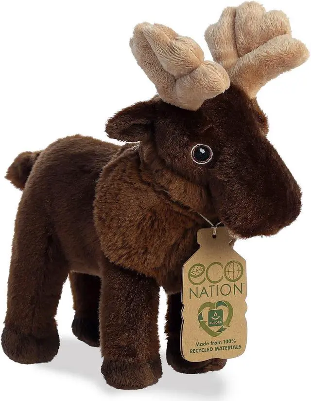 Main image of Aurora® - Medium Brown Eco Nation - 10" Moose - Eco-Friendly Stuffed Animal