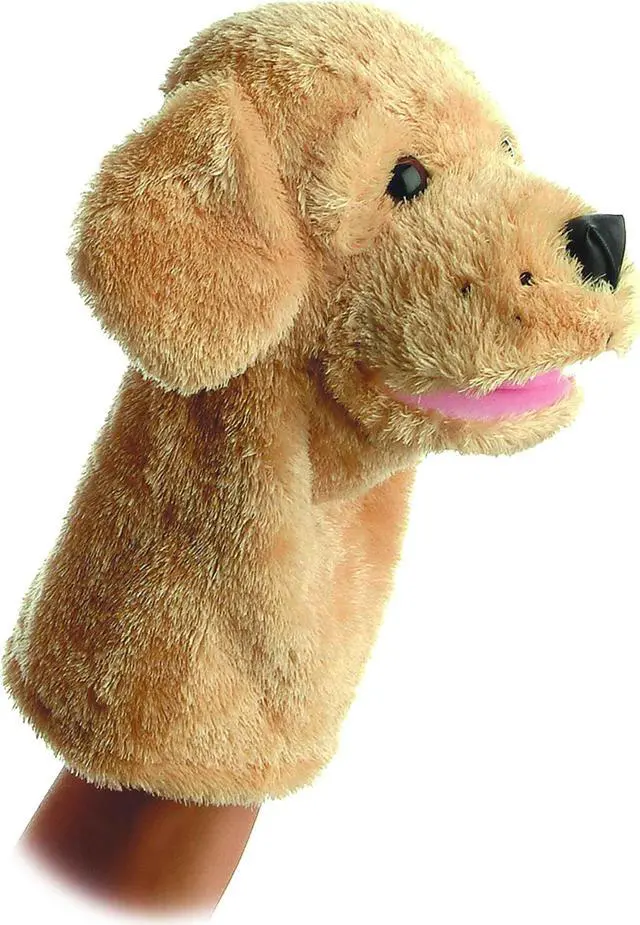 Alt view image 5 of 6 - Aurora® - Medium Brown Hand Puppet - 10" Garth - Interactive Stuffed Animal