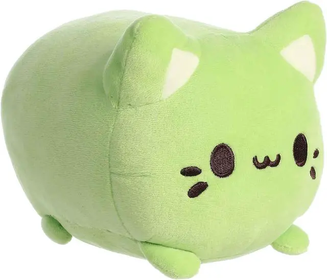 Alt view image 2 of 3 - Aurora® - Small Green Tasty Peach® - 7" Green Tea Meowchi - Enchanting Stuffed Animal