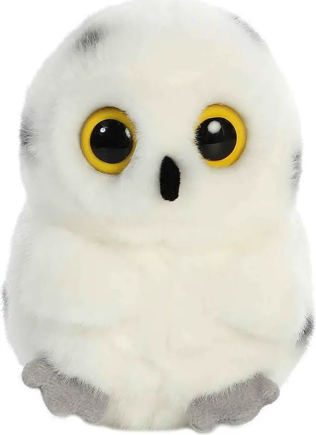 Alt view image 4 of 7 - Aurora® - Mini White Rolly Pet - 5" Hoot Owl - Round Stuffed Animal