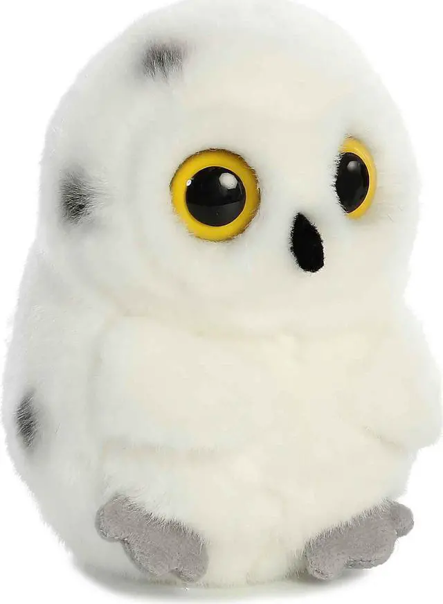 Alt view image 5 of 7 - Aurora® - Mini White Rolly Pet - 5" Hoot Owl - Round Stuffed Animal