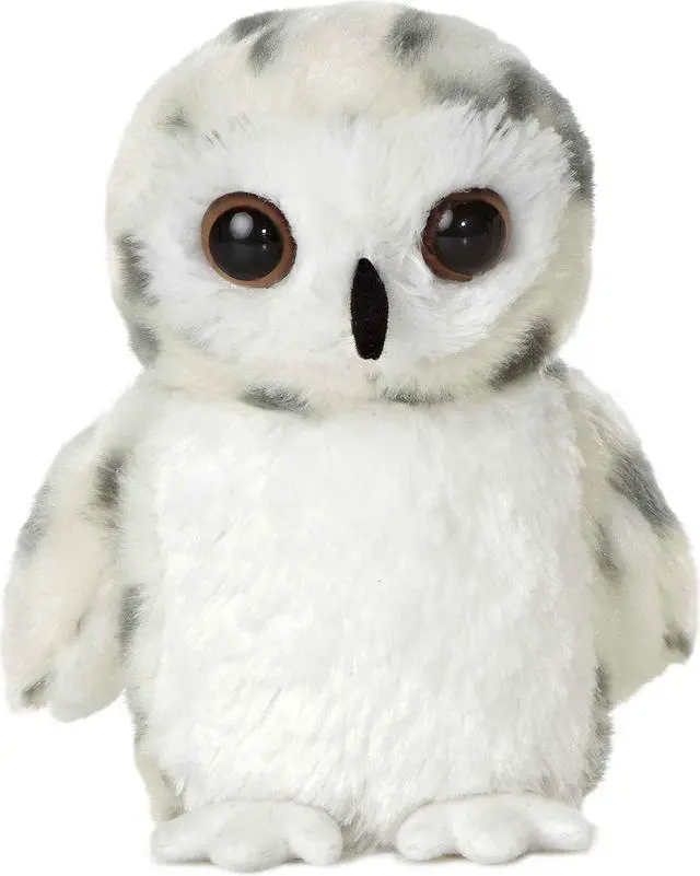 Alt view image 4 of 6 - Aurora® - Small White Mini Flopsie - 8" Snowy Owl - Adorable Stuffed Animal