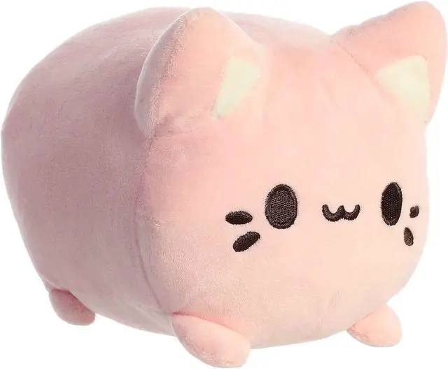 Main image of Aurora® - Small Pink Tasty Peach® - 7" Strawberry Meowchi - Enchanting Stuffed Animal