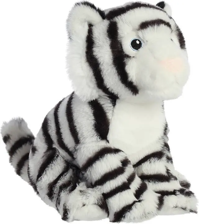 Alt view image 6 of 7 - Aurora® - Small White Eco Nation - 9" White Tiger - Eco-Friendly Stuffed Animal