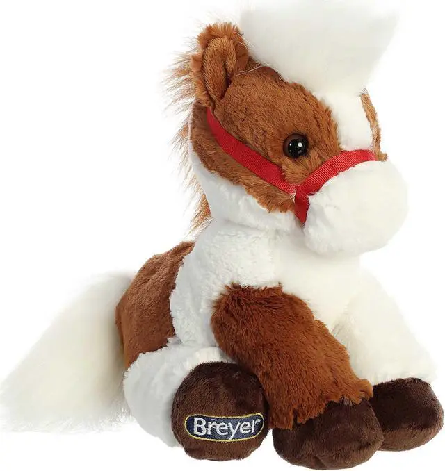 Alt view image 2 of 6 - Aurora® - Medium Brown Breyer® - 11" Pinto Horse - Exquisite Stuffed Animal