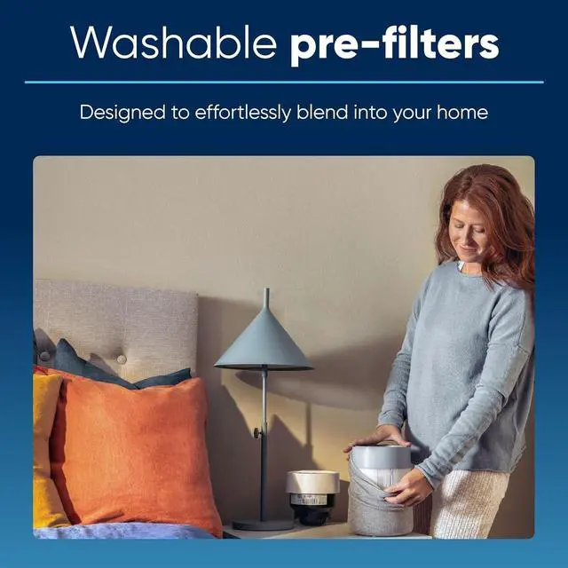 Alt view image 6 of 7 - Mini Air Purifier For Bedroom, Small Room Air Purifiers For Home, Portable Air Purifier For Pets Allergies, Desk Air Purifier For Office, Baby Air Purifier For Nursery, Blue Pure Mini Max