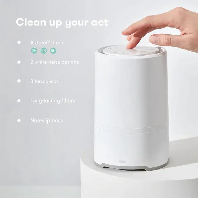 Alt view image 2 of 6 - Baby 3-in-1 Baby Sound Machine for Sleeping, Nightlight + Air Purifier for Bedroom with 3 Fan Speeds, Easy-Change Filter, Auto-Off Timer