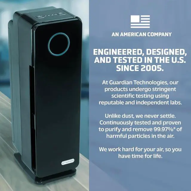 Alt view image 7 of 7 - Air Purifier for Homes with Pets, H13 Pet HEPA Filter, Removes Pet Dander, Dust, Allergens, Smoke, Pollen, Odors, Mold, UV-C Light Helps Reduce Germs, 22 Inch, Black, AC4300BPTCA