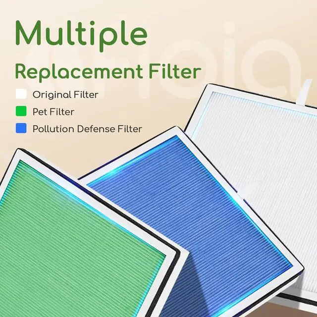 Alt view image 7 of 7 - Air Purifier for Home Large Room Bedroom Up to 2000Ft² with PM2.5 Display Air Quality Sensor&Smart Auto Mode, 3-Stage Filter Cleaner Odor Eliminator, Remove Pet Dander Pollen Allergy Dust Mold Smoke