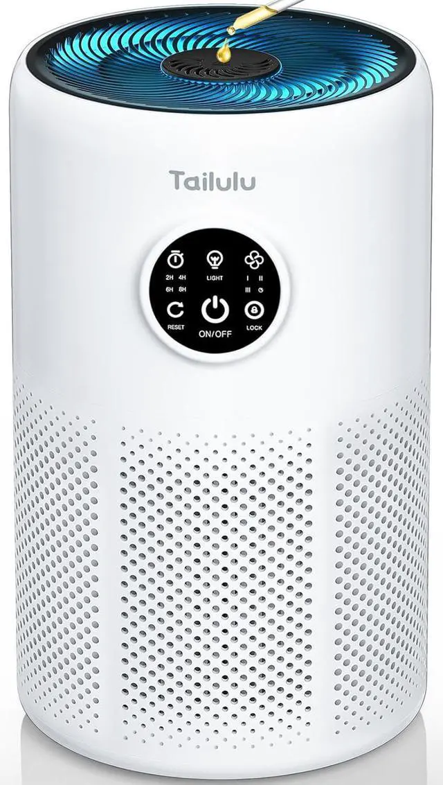 Main image of Air Purifiers for Home Pets Large Room Up to 1360 Ft², Tailulu D10 HEPA Air Purifiers for Bedroom with 15dB Sleep Mode, Air Filter for Pet Dander Smoke Odor Dust Pollen with Timer Fragrance Sponge