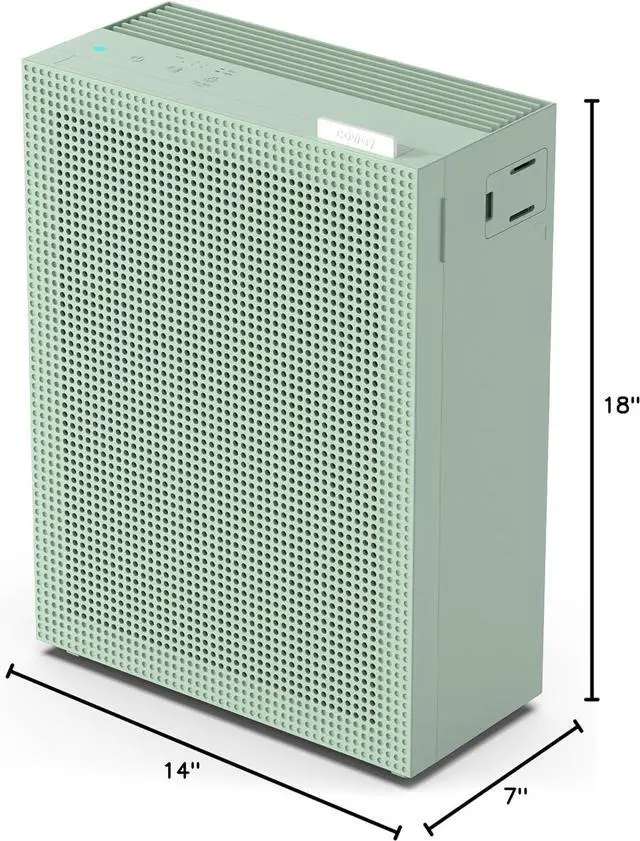 Alt view image 7 of 7 - Air Purifiers for Home Bedroom up to 1,035ft² with Washable Filter, True HEPA Filter for Smoke, Pollen, Dander, Smell Air Purifier with Air Quality Monitor, Auto Mode, 3yr Warranty, 150, Green