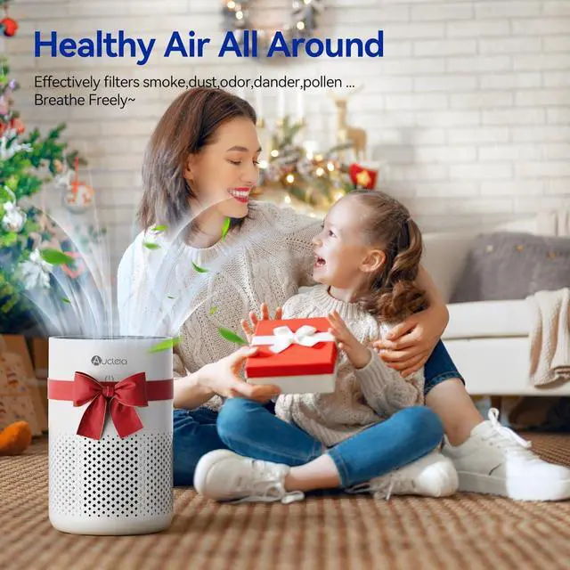 Alt view image 6 of 7 - Air Purifiers for Bedroom up to 588 Ft², 20dB Bedroom Air Purifier for Small Room Removes Dust Pets Hair Smoke Odor with Aromatherapy Function(White)