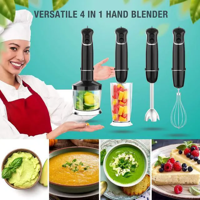 Alt view image 2 of 7 - KOIOS smart Electric 4-in-1 Hand Immersion Blender with 12-Speed Stick