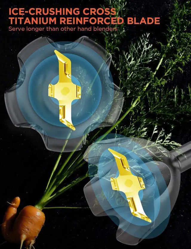 Alt view image 6 of 7 - KOIOS smart Electric 4-in-1 Hand Immersion Blender with 12-Speed Stick
