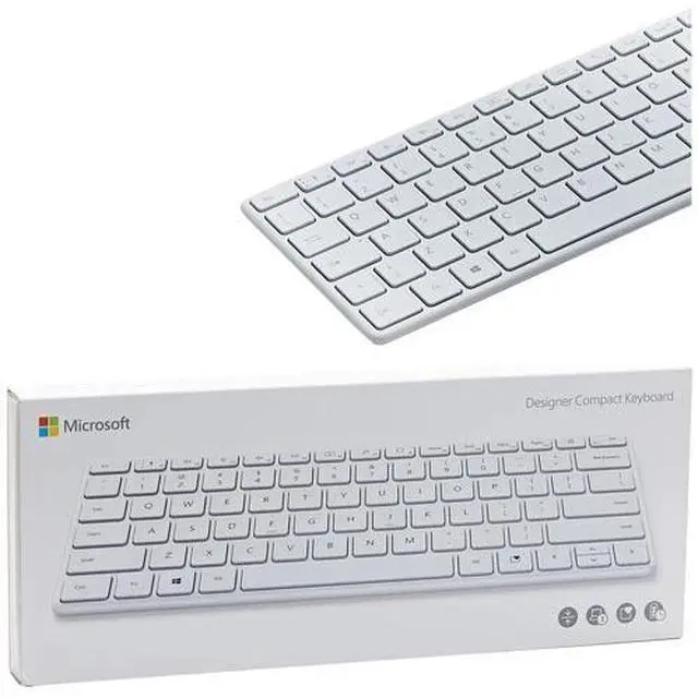 Alt view image 2 of 4 - Designer Compact Keyboard - Slim Portable Wireless Bluetooth Keyboard