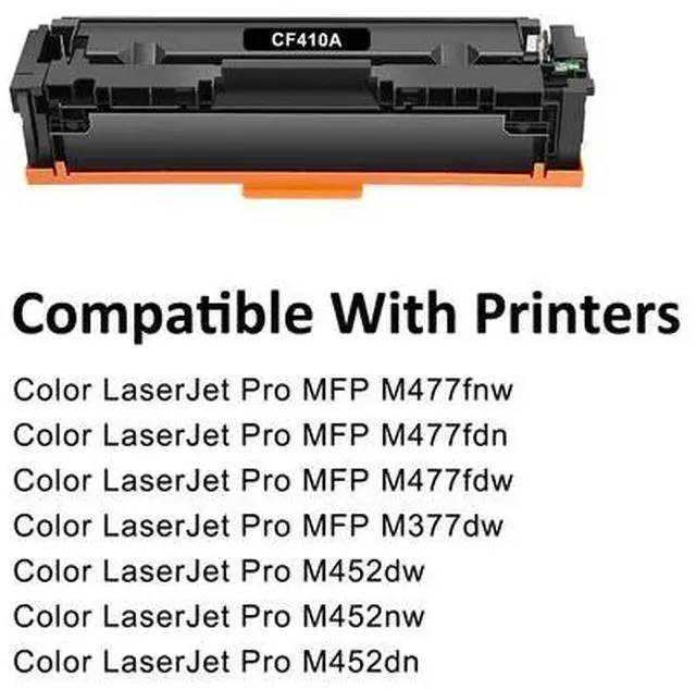 Alt view image 2 of 3 - 4× CF410X Color Toner Compatible for 410X LaserJet Pro M452dw M477fdw M477fnw