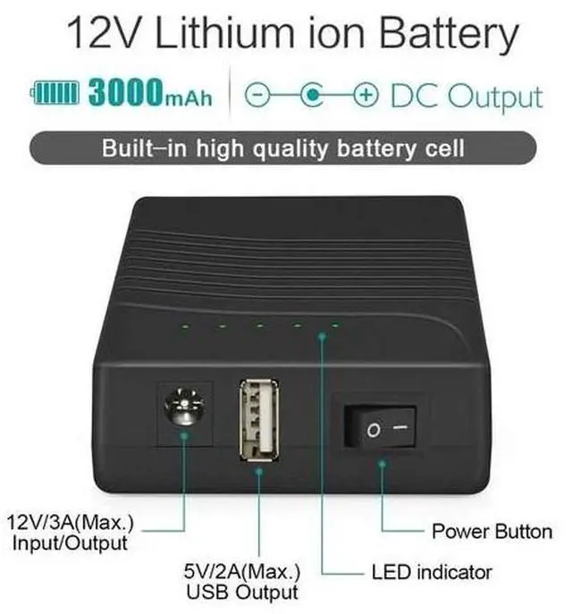 Alt view image 2 of 7 - Talentcell Rechargeable 12V 3000mAh Lithium ion Battery Pack for LED Strip, C...