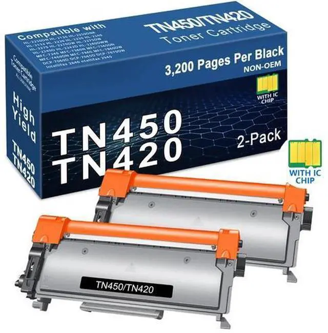 Main image of 2PK TN450 Toner Cartridge for Brother HL-2270DW HL-2280DW HL-2240 Intellifax2840