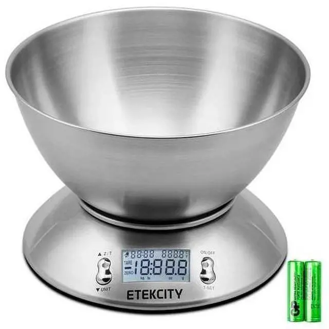 Main image of Etekcity Food Kitchen Scale with Bowl, Digital Weight Scale for Food Ounces a...