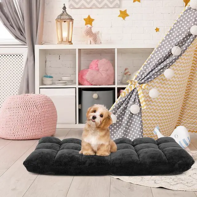 Alt view image 6 of 6 - ARLIME Adjustable Floor Chair, 14-Position Lazy Sofa Chair with Back Support & Thick Padding, Portable Foldable Floor Couch for Adults, Kids, Use in Bedroom, Living Room, Home Theater (Black)