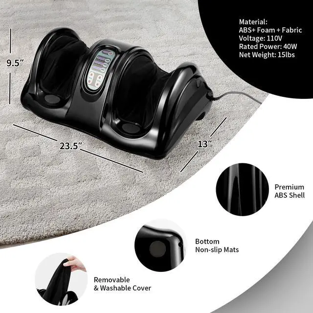 Alt view image 6 of 7 - ARLIME Foot Massager, Shiatsu Foot Massage Machine for Plantar Fasciitis, Calf Massager Stimulates Blood Circulation, Deep Kneading and Rolling Nerve Pain w/Remote