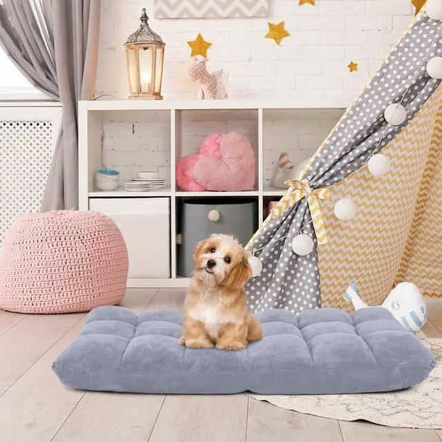 Alt view image 6 of 6 - ARLIME Adjustable Floor Chair, 14-Position Lazy Sofa Chair with Back Support & Thick Padding, Portable Foldable Floor Couch for Adults, Kids, Use in Bedroom, Living Room, Home Theater (Grey)