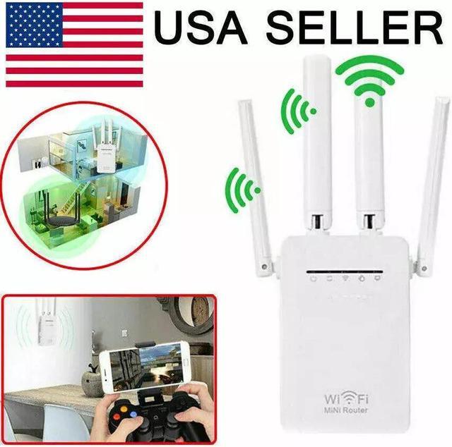 Alt view image 2 of 7 - 1200Mbps WiFi Range Extender Repeater Wireless Amplifier Router Signal Booster