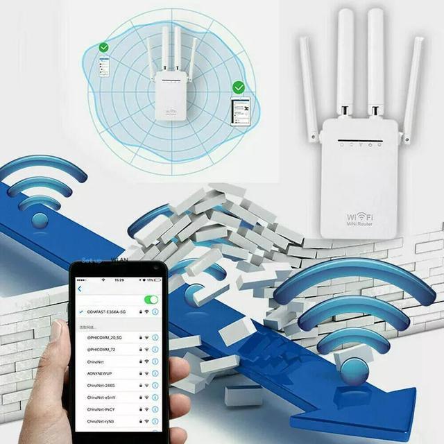 Alt view image 6 of 7 - 1200Mbps WiFi Range Extender Repeater Wireless Amplifier Router Signal Booster