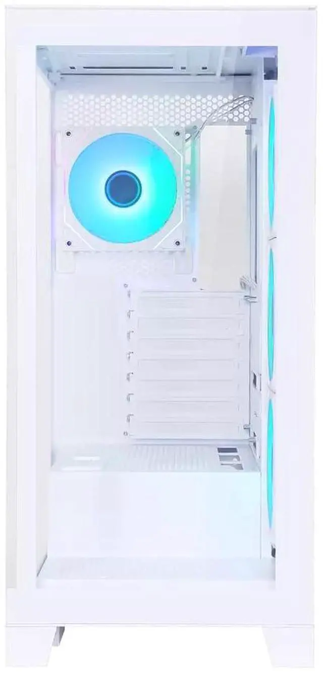 Alt view image 6 of 7 - Sama Neview 2351 White Dual USB3.0 Type C Tempered Glass ATX Mid Tower PC Case