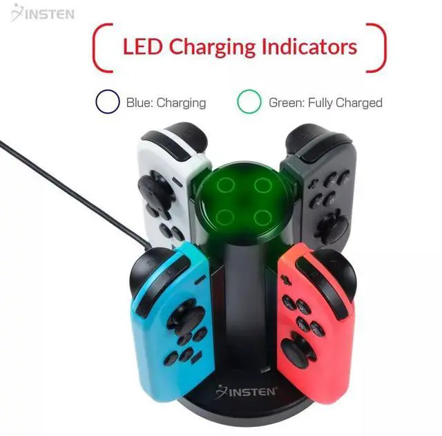 Alt view image 4 of 7 - For Joy-Con Charger, USB Charging Stand Dock Station for Nintendo Switch & OLED