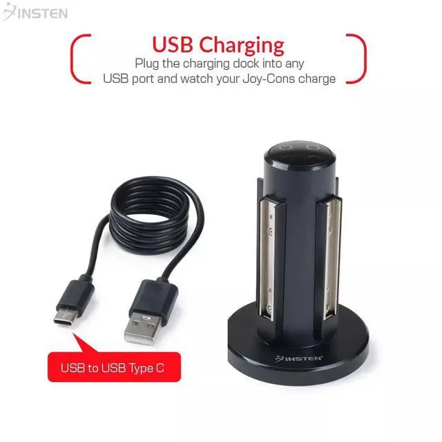 Alt view image 5 of 7 - For Joy-Con Charger, USB Charging Stand Dock Station for Nintendo Switch & OLED