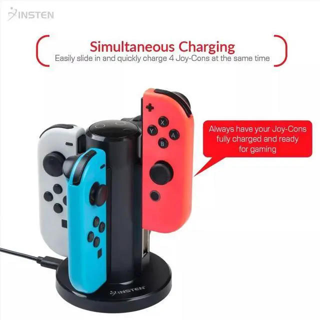 Alt view image 2 of 7 - For Joy-Con Charger, USB Charging Stand Dock Station for Nintendo Switch & OLED