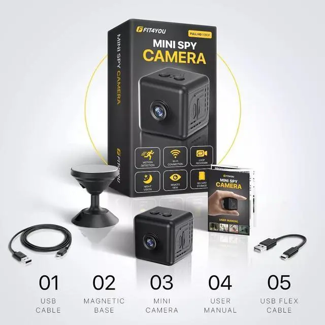 Alt view image 7 of 7 - 1080P Mini Camera WiFi HD IP Night Vision Camcorder Home Security Video Audio