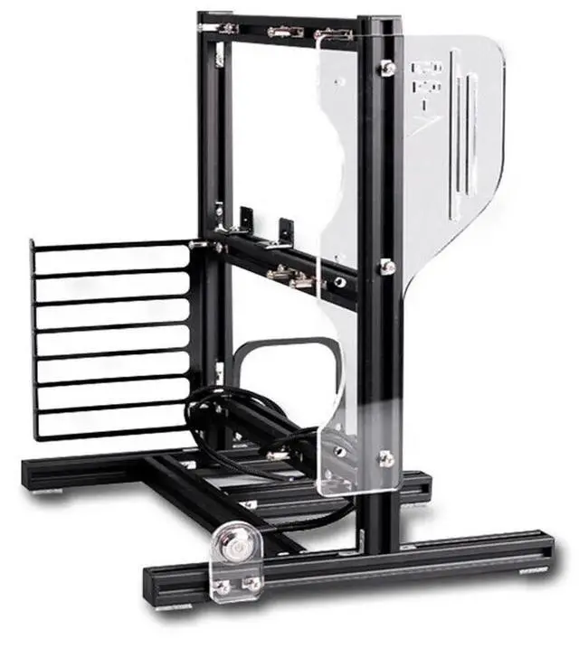 Main image of Black PC Frame Test Bench ITX ATX MATX Open Air Case Water Cooling Fan Chassic
