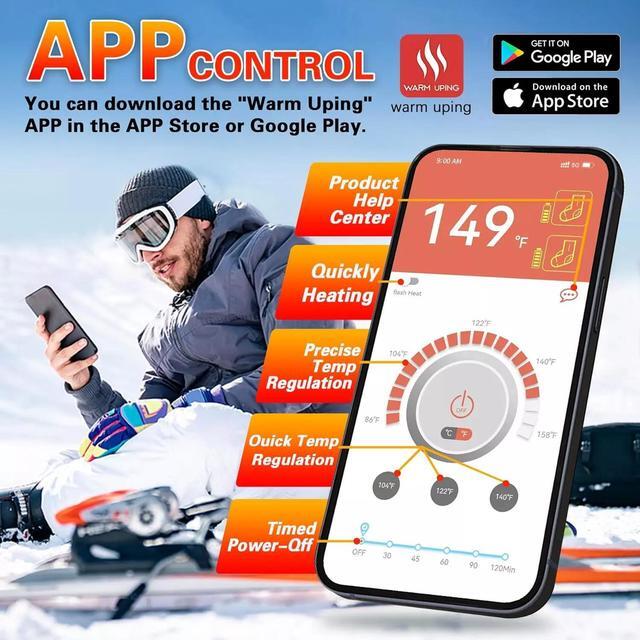 Alt view image 4 of 7 - 8000 Mah Rechargeable Heated Socks for Men Women-App Control Electric Socks, War