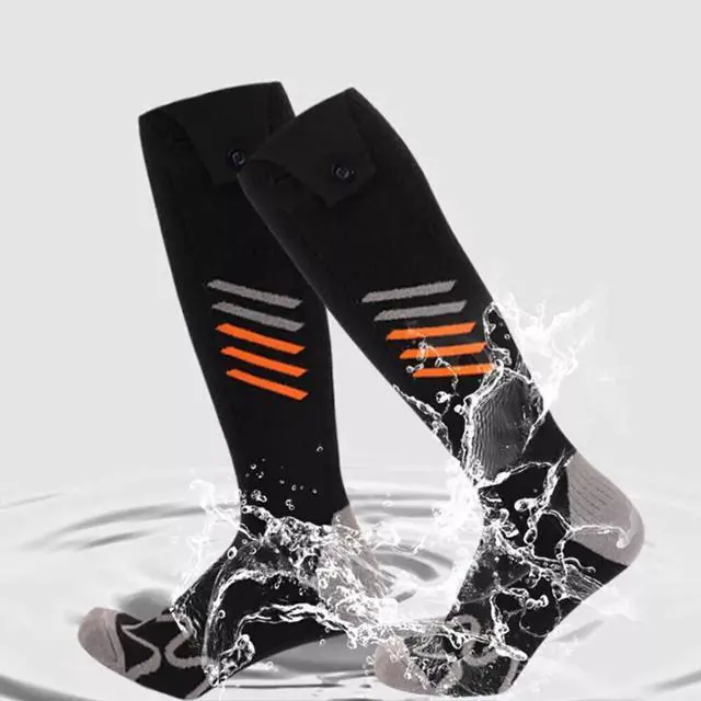 Alt view image 4 of 7 - Washable Electric Heated Socks Rechargeable Battery Men Women Winter Foot Warmer