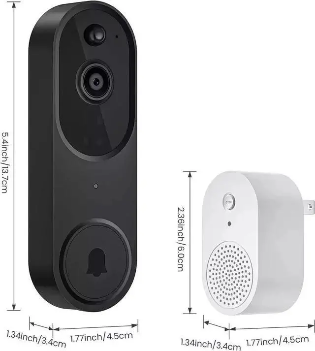 Alt view image 5 of 6 - Ring Video Doorbell 1080p HD Camera WI-FI Night Vision Motion Detection Wireless