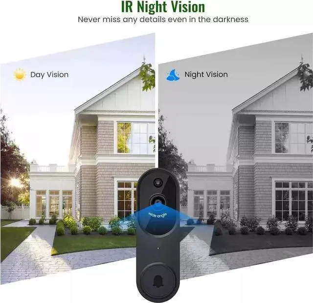 Alt view image 2 of 6 - Ring Video Doorbell 1080p HD Camera WI-FI Night Vision Motion Detection Wireless