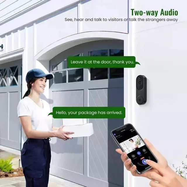 Alt view image 4 of 6 - Ring Video Doorbell 1080p HD Camera WI-FI Night Vision Motion Detection Wireless