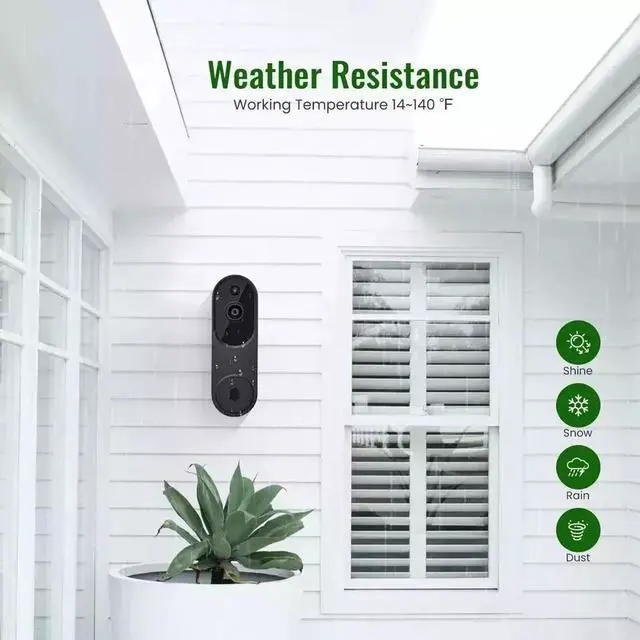 Alt view image 3 of 6 - Ring Video Doorbell 1080p HD Camera WI-FI Night Vision Motion Detection Wireless