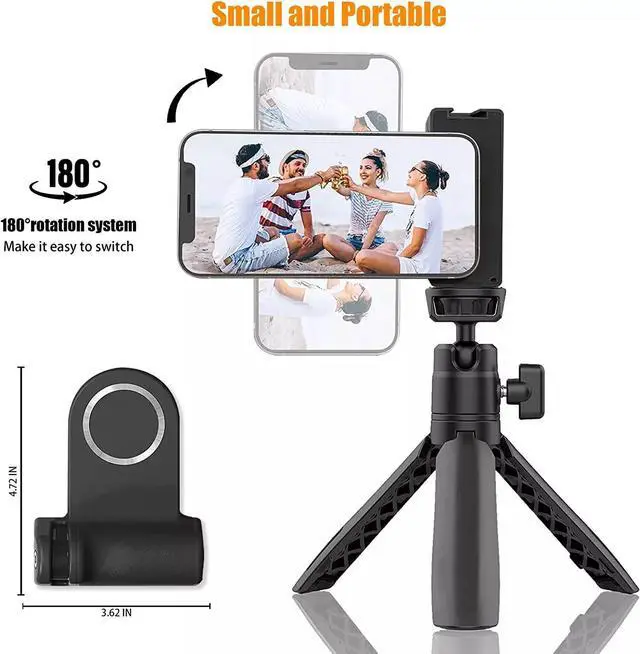 Alt view image 5 of 7 - Magnetic Camera Handle Phone Holder Mount With Bluetooth Shutter Remote Control